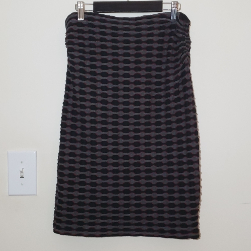 Max Studio Textured Midi Skirt